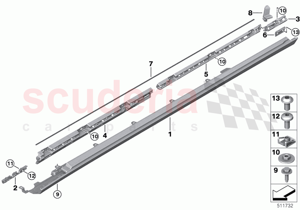 Cover door sill wheel arch of Rolls Royce Rolls Royce Ghost RR21(2019-2023)