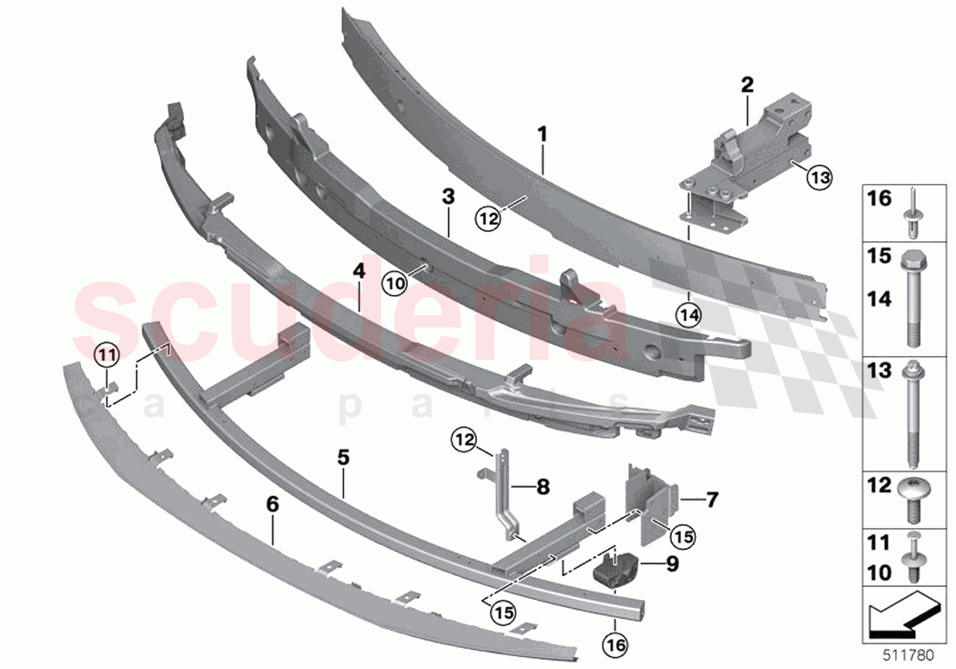 Support front of Rolls Royce Rolls Royce Ghost RR21(2019-2023)