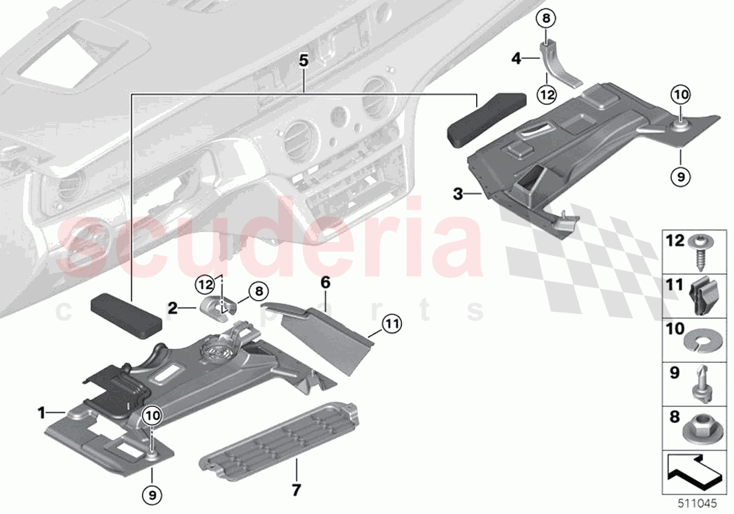 Trim panel footwell of Rolls Royce Rolls Royce Ghost RR21(2019-2023)