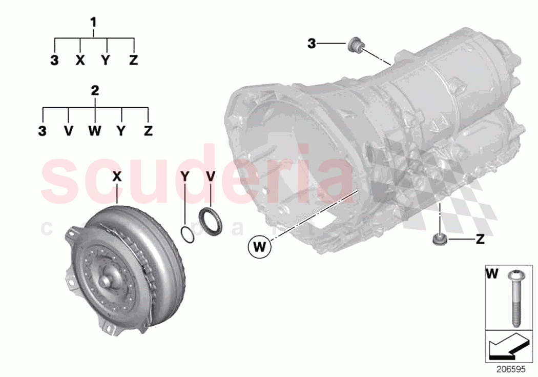 GA8HP90Z Torque converter seal elements of Rolls Royce Rolls Royce Ghost RR4(2017-2019)