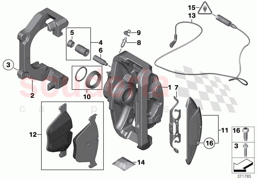 Front wheel brake brake pad sensor of Rolls Royce Rolls Royce Ghost RR4(2017-2019)