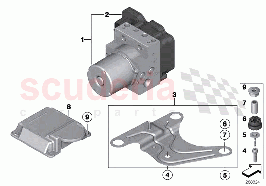 Hydro unit DSC control unit fastening of Rolls Royce Rolls Royce Ghost RR4(2017-2019)