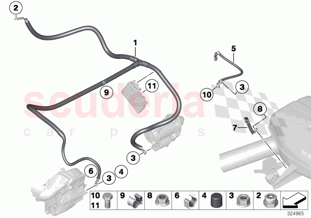 Battery cable cable starter of Rolls Royce Rolls Royce Ghost RR4(2017-2019)