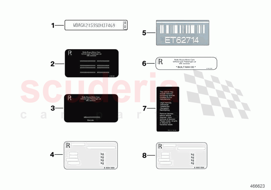 Labels of Rolls Royce Rolls Royce Ghost RR4(2017-2019)