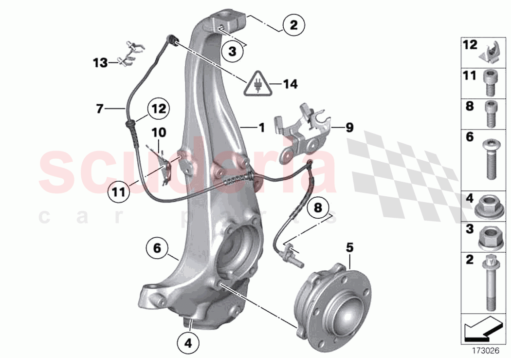 Carrier wheel bearing front of Rolls Royce Rolls Royce Ghost RR4(2017-2019)