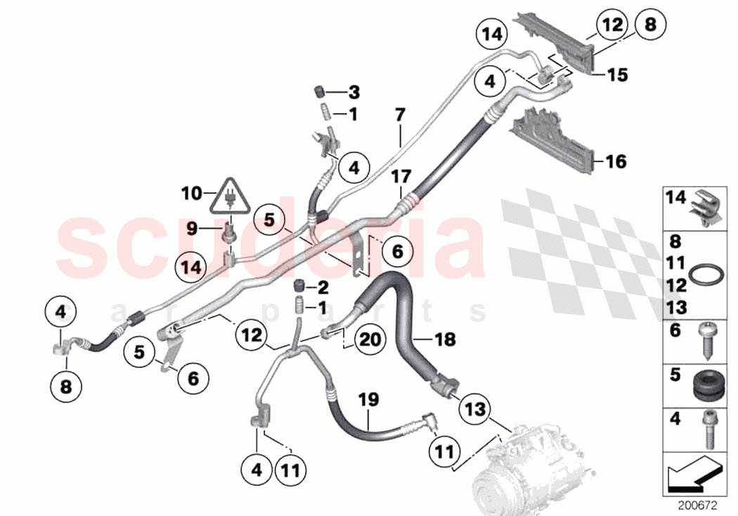 Coolant lines of Rolls Royce Rolls Royce Ghost RR4(2017-2019)