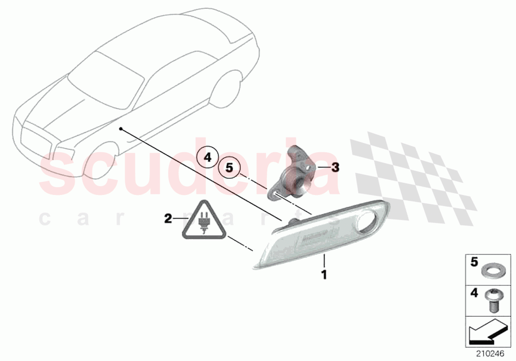 Side marker light of Rolls Royce Rolls Royce Ghost RR4(2017-2019)