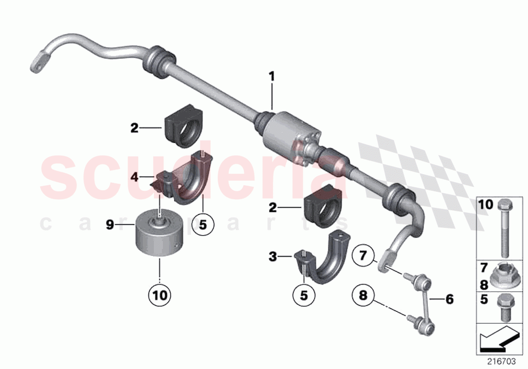 Rear stabilizer bar Dynamic Drive of Rolls Royce Rolls Royce Ghost RR4(2017-2019)