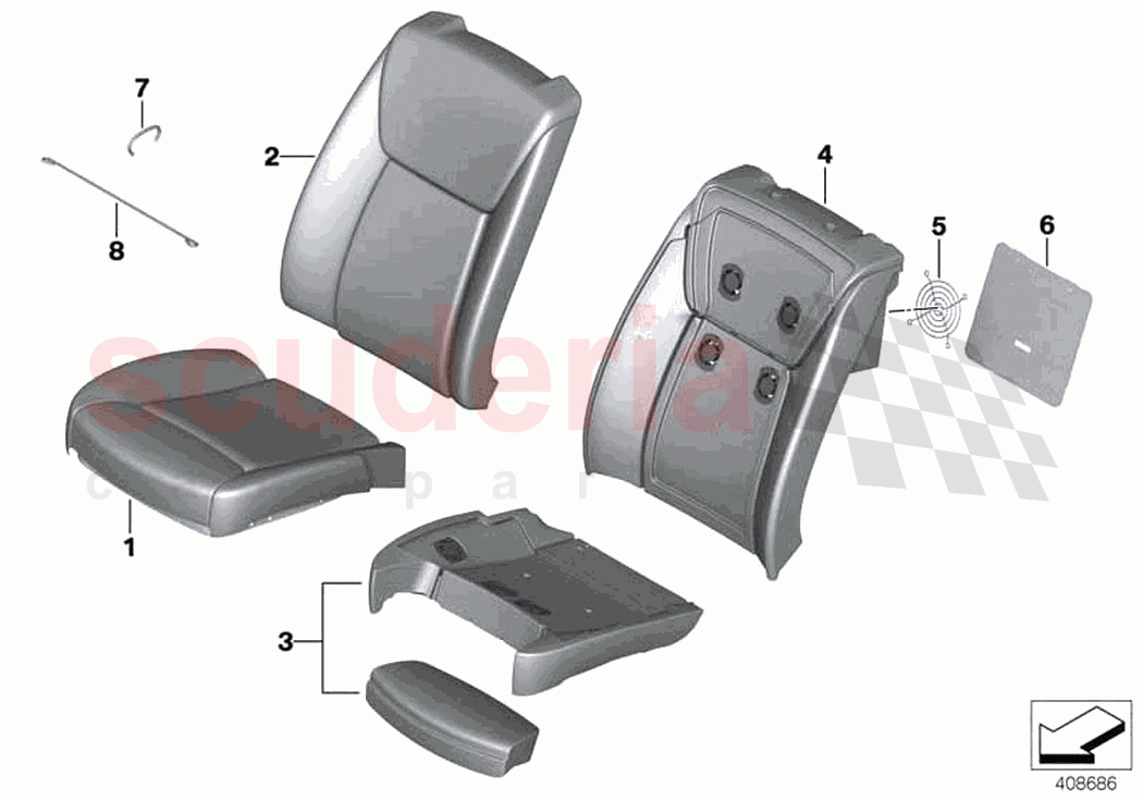 Seat front cushion cover A C seat of Rolls Royce Rolls Royce Ghost RR4(2017-2019)