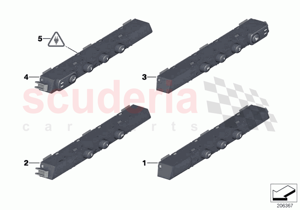 Op unit suppl seat functions rearcabin of Rolls Royce Rolls Royce Ghost RR4(2017-2019)