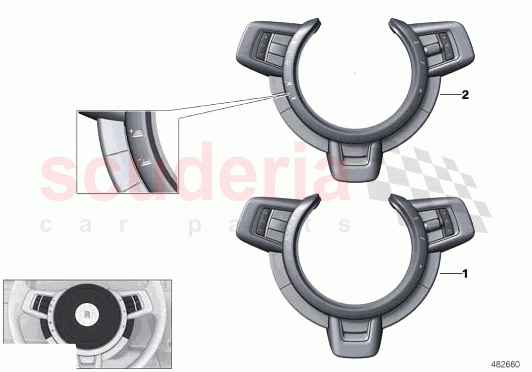 Steering wheel switch multifunction of Rolls Royce Rolls Royce Ghost RR4(2017-2019)