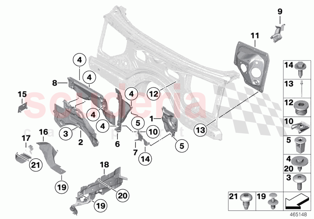 Mounting parts engine compartment of Rolls Royce Rolls Royce Ghost RR4(2017-2019)