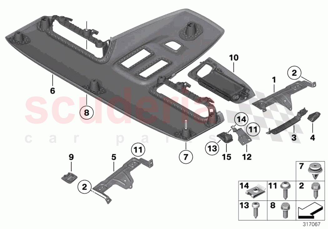 Mounting parts roofliner of Rolls Royce Rolls Royce Ghost RR4(2017-2019)