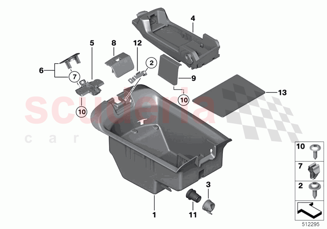 Storage compartment centre console of Rolls Royce Rolls Royce Ghost RR4(2017-2019)