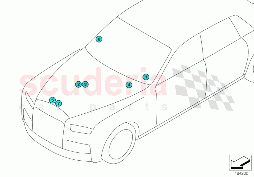 Various signs front of Rolls Royce Rolls Royce Phantom Extended RR12(2017-2023)