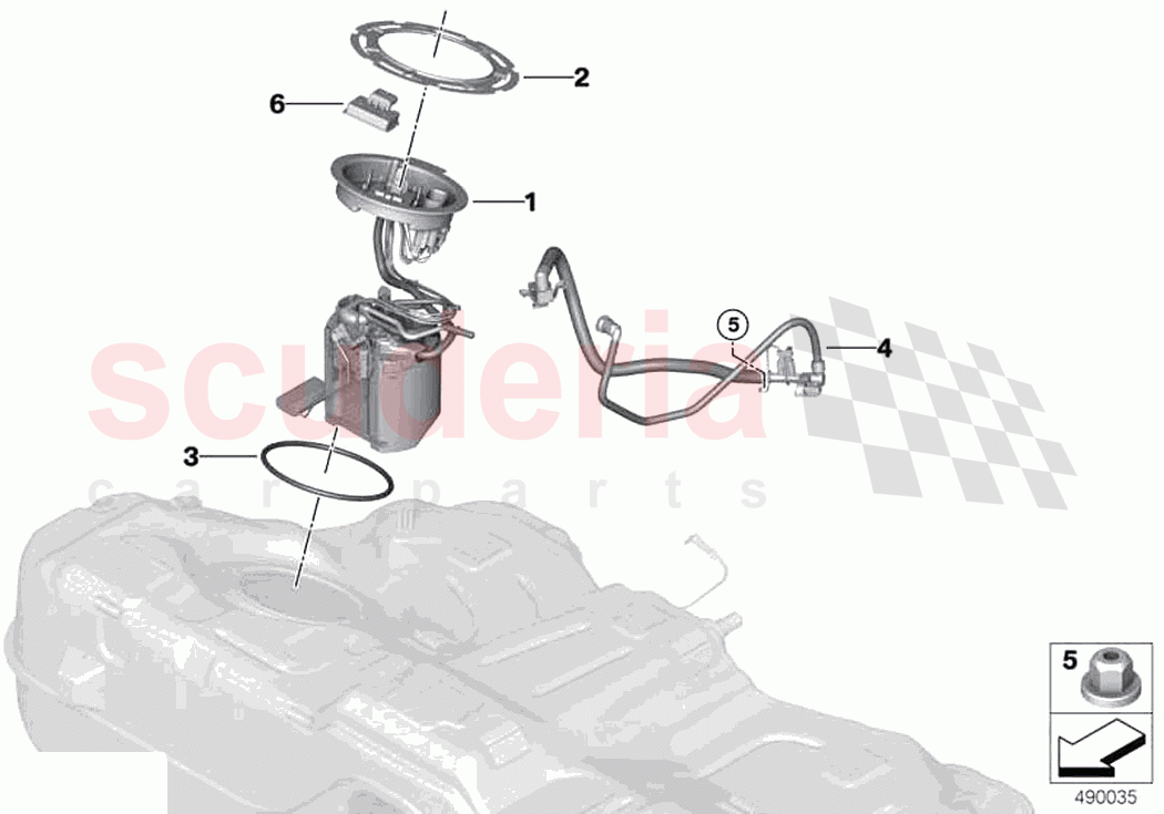 Fuel pump and fuel level sensor of Rolls Royce Rolls Royce Phantom Extended RR12(2017-2023)