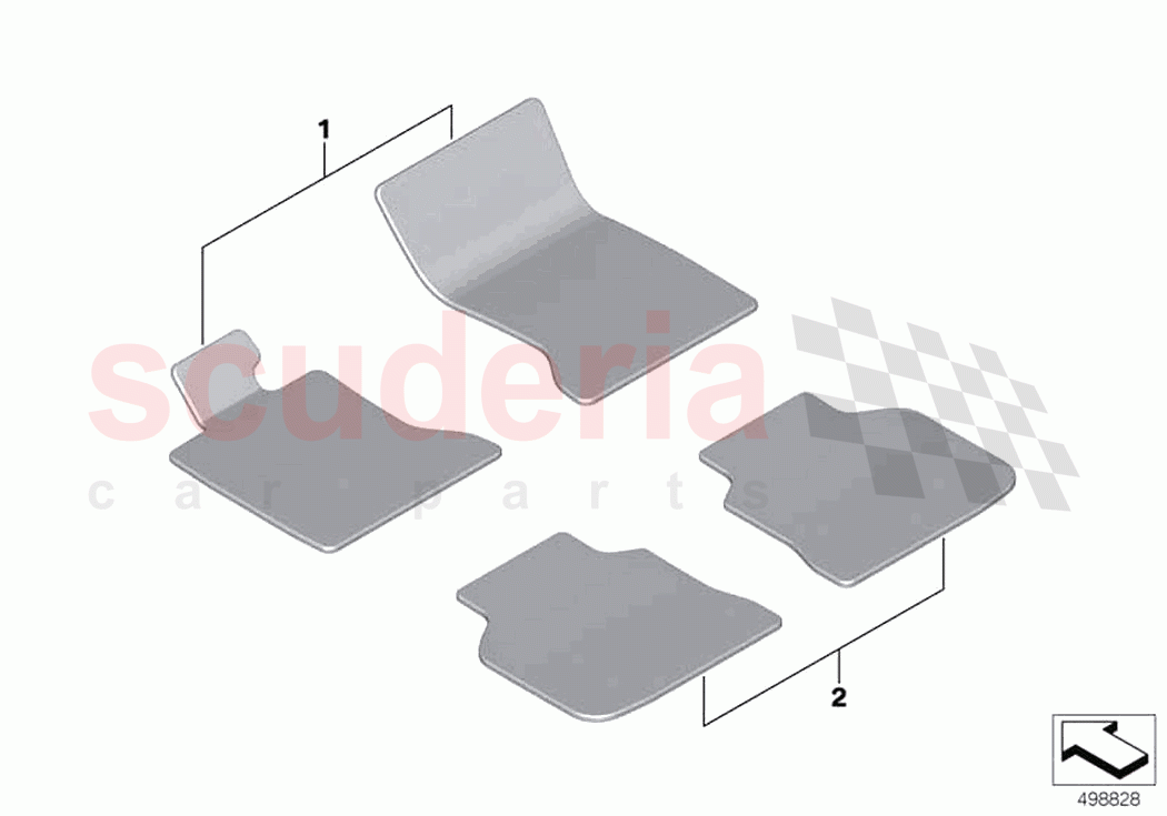 Full set all weather floor mats of Rolls Royce Rolls Royce Phantom Extended RR12(2017-2023)