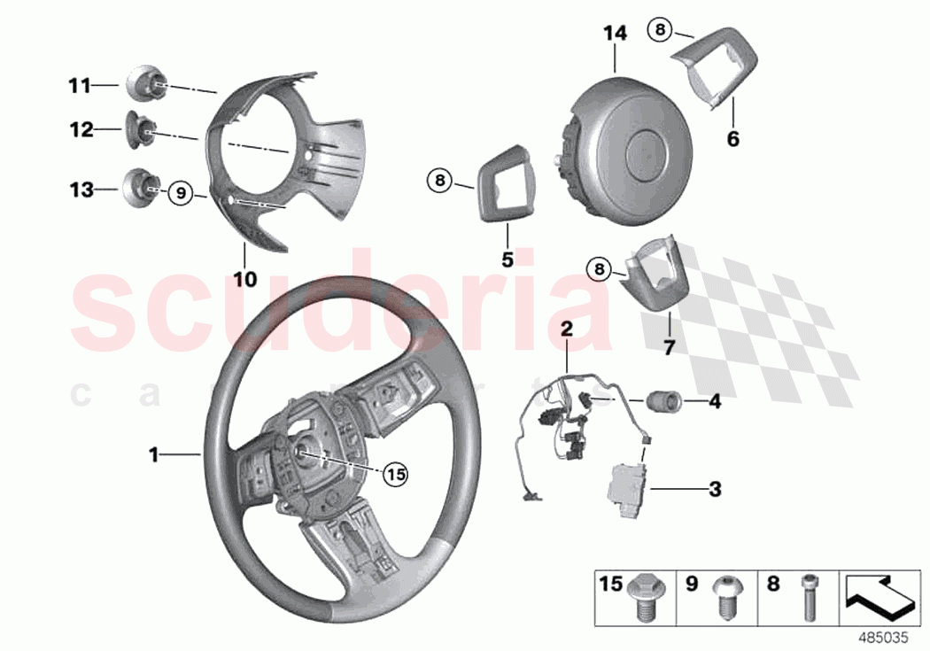 Steering wheel airbag multifunctional of Rolls Royce Rolls Royce Phantom Extended RR12(2017-2023)