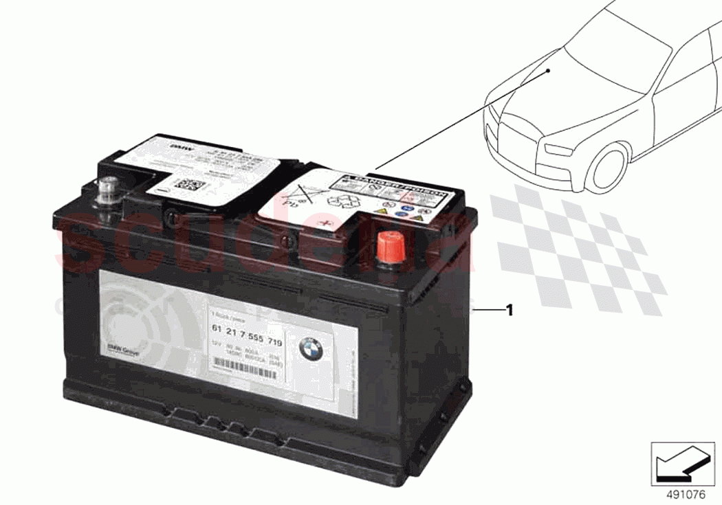 Additional battery of Rolls Royce Rolls Royce Phantom Extended RR12(2017-2023)