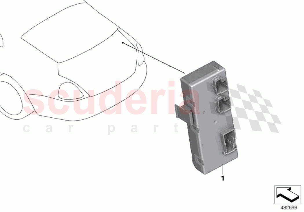 Control unit tailgate function module of Rolls Royce Rolls Royce Phantom Extended RR12(2017-2023)