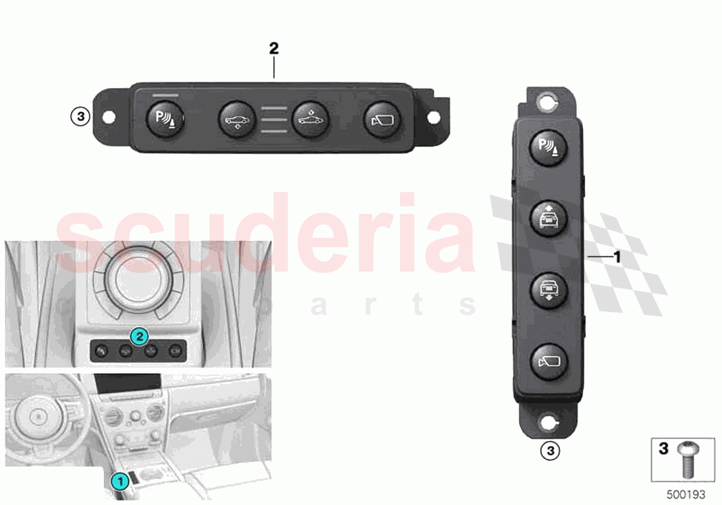 Operating unit centre console of Rolls Royce Rolls Royce Phantom Extended RR12(2017-2023)