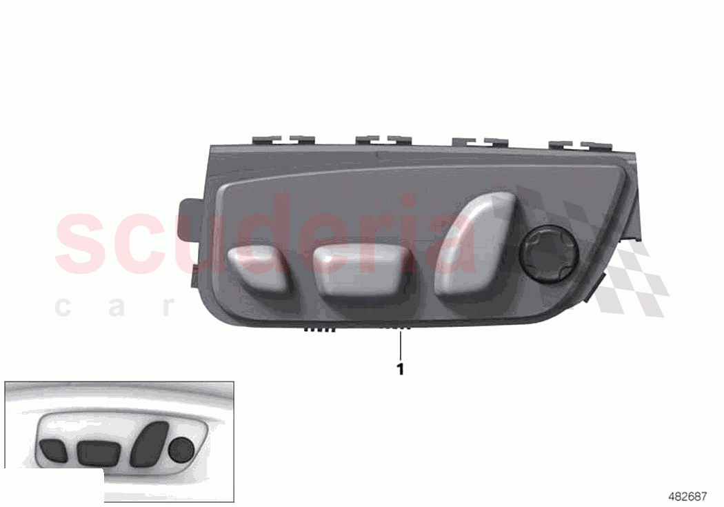 Switch seat adjustment of Rolls Royce Rolls Royce Phantom Extended RR12(2017-2023)