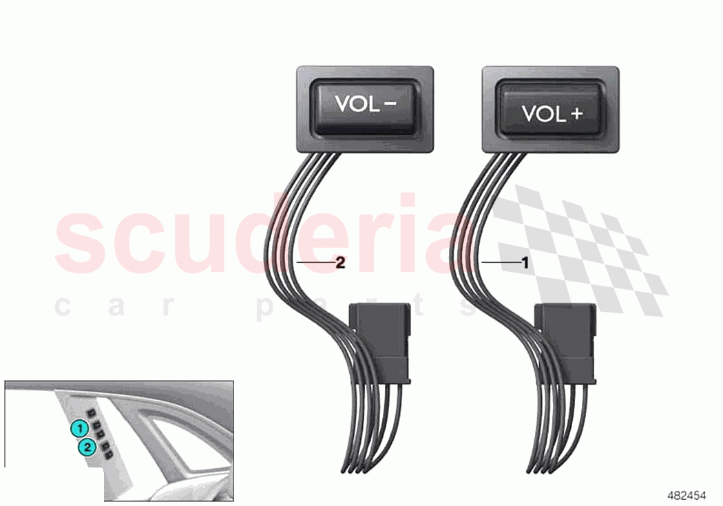 Switch volume control of Rolls Royce Rolls Royce Phantom Extended RR12(2017-2023)