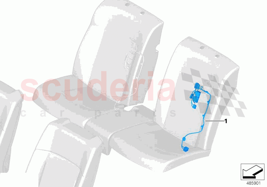 Wiring harness seat bench of Rolls Royce Rolls Royce Phantom Extended RR12(2017-2023)