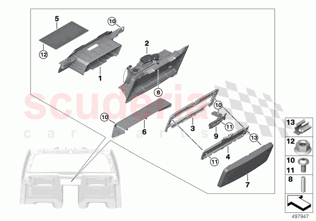 Partition wall service hatch of Rolls Royce Rolls Royce Phantom Extended RR12(2017-2023)