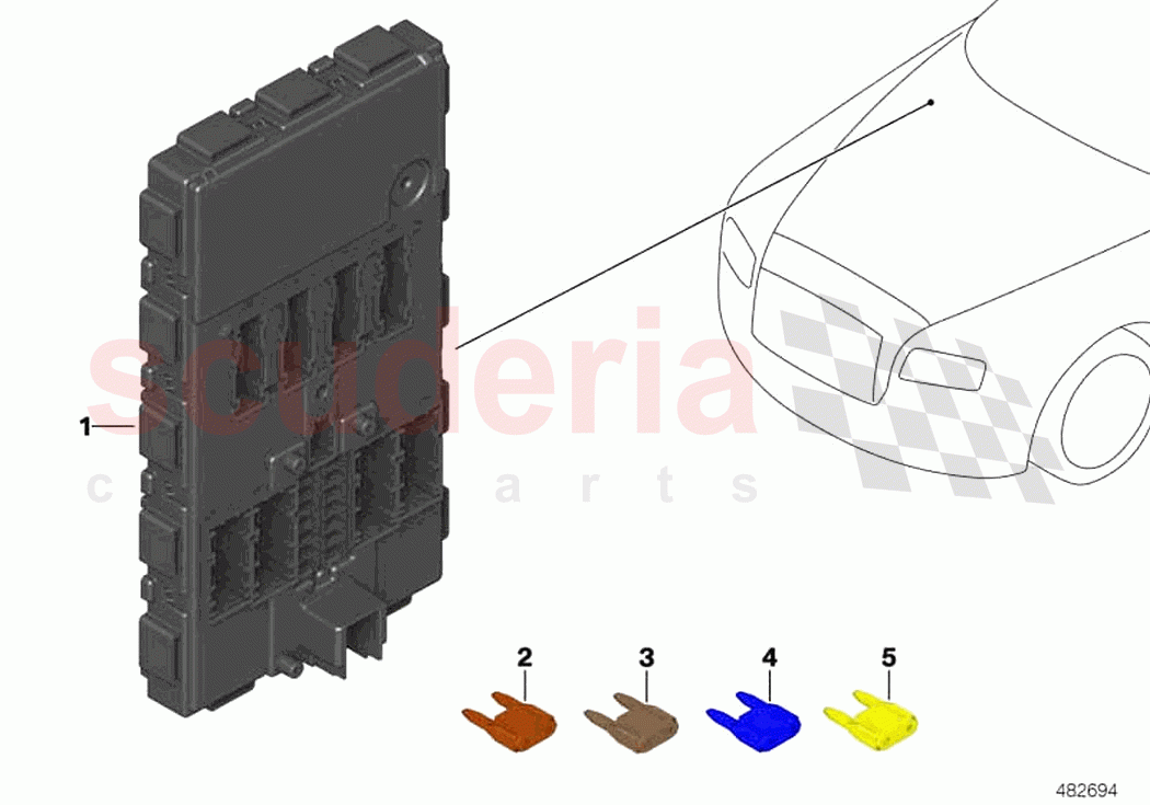 Control unit Body Domain Controller BDC of Rolls Royce Rolls Royce Phantom RR11(2017-2023)