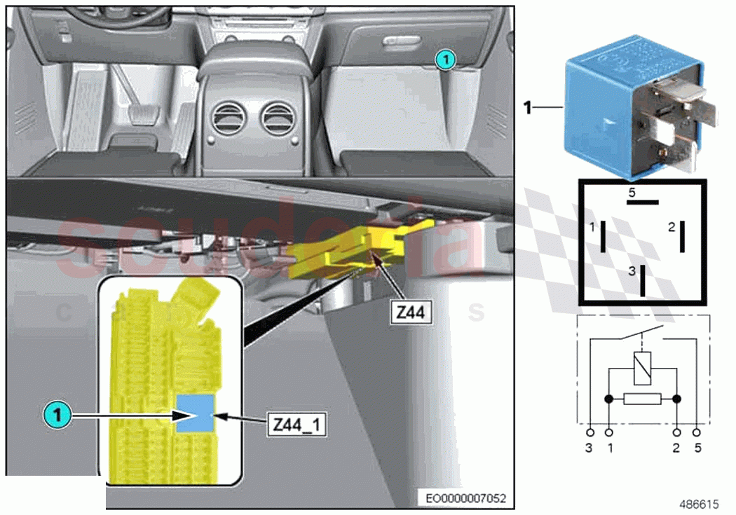 Relay terminal 30B Z44 1 of Rolls Royce Rolls Royce Phantom RR11(2017-2023)