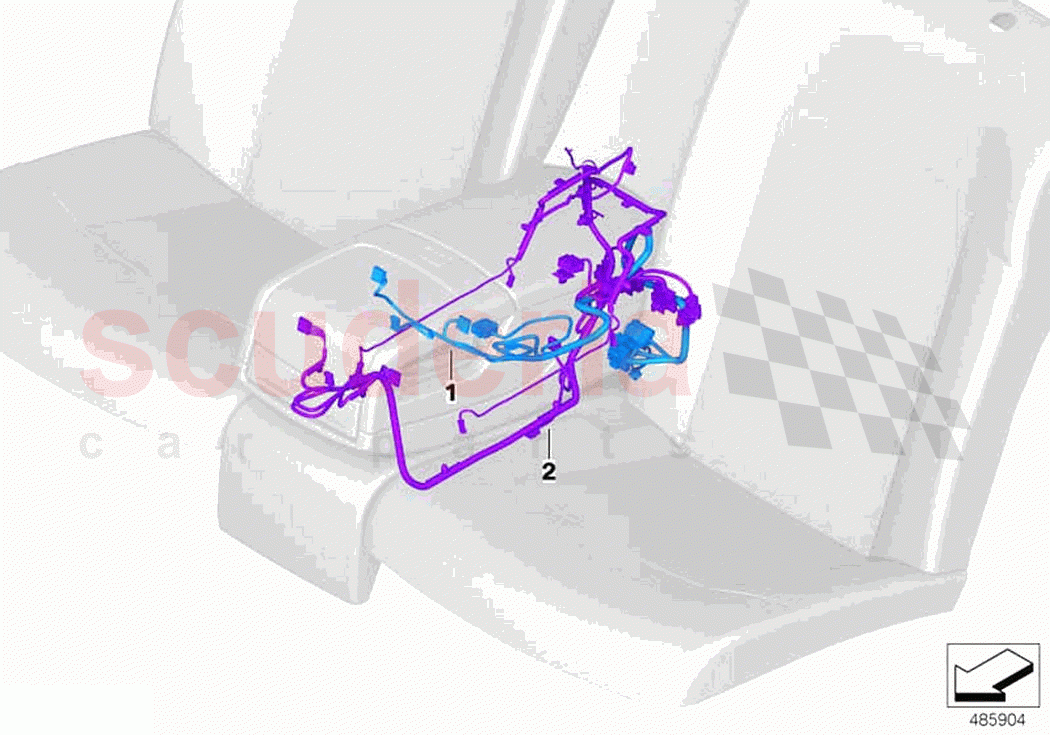 Wiring harness centre rear console of Rolls Royce Rolls Royce Phantom RR11(2017-2023)