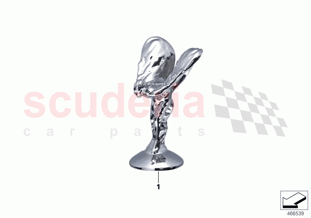 Exterior trim Spirit of Ecstasy of Rolls Royce Rolls Royce Wraith RR5(2017-2023)