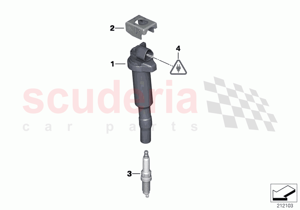 Ignition coil spark plug of Rolls Royce Rolls Royce Wraith RR5(2017-2023)