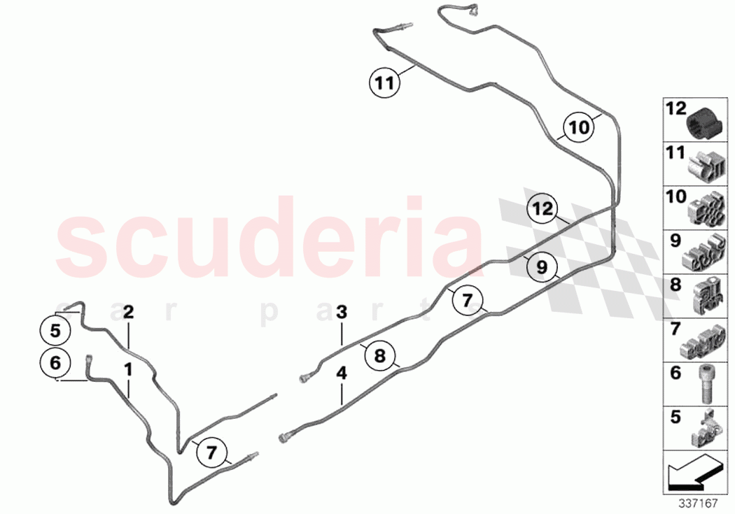 Fuel Pipe and Mounting Parts of Rolls Royce Rolls Royce Wraith RR5(2017-2023)