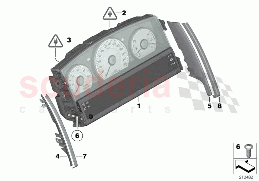 Instrument cluster of Rolls Royce Rolls Royce Wraith RR5(2017-2023)