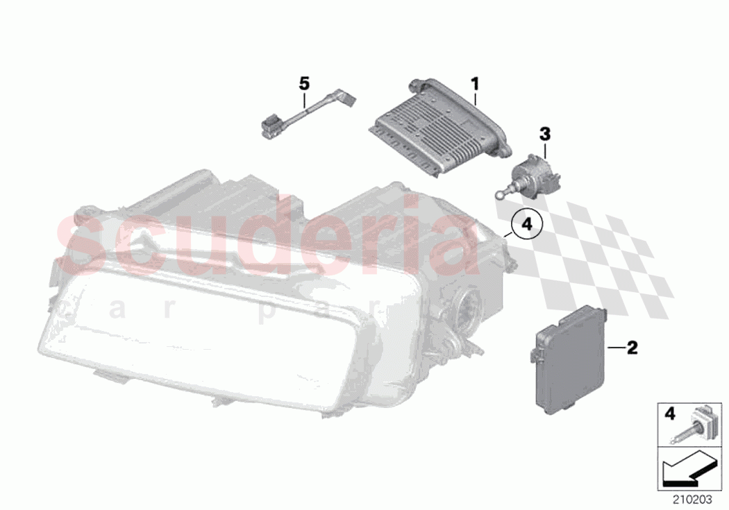 Headlight electronic components bulbs of Rolls Royce Rolls Royce Wraith RR5(2017-2023)