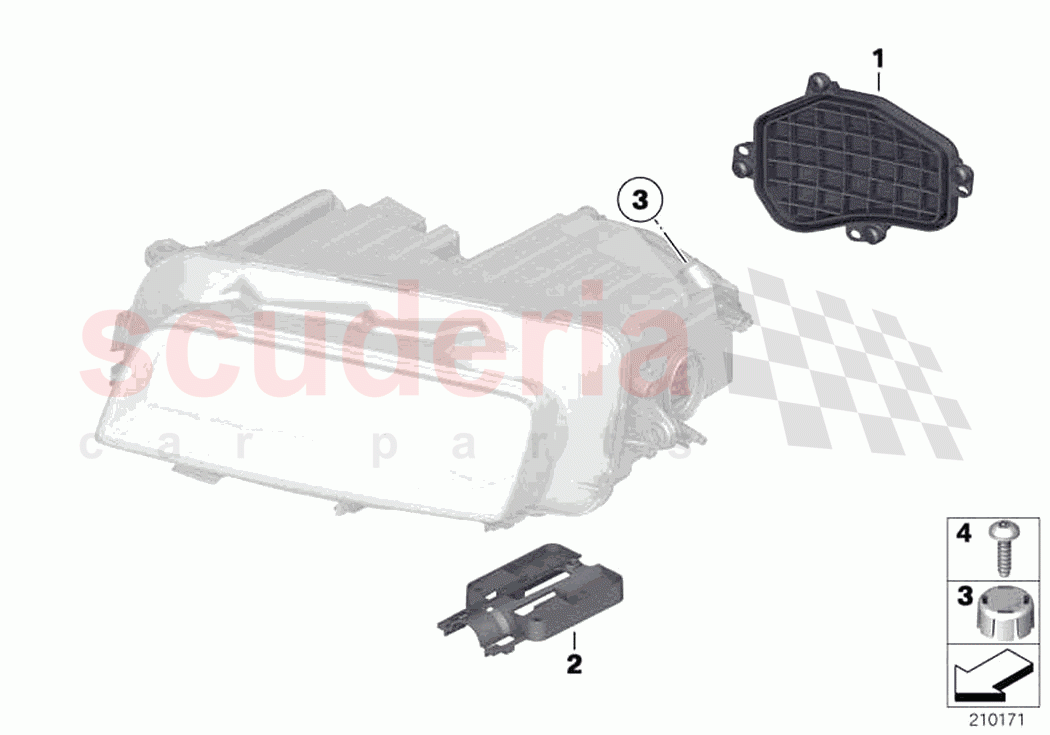 Single components for headlight of Rolls Royce Rolls Royce Wraith RR5(2017-2023)