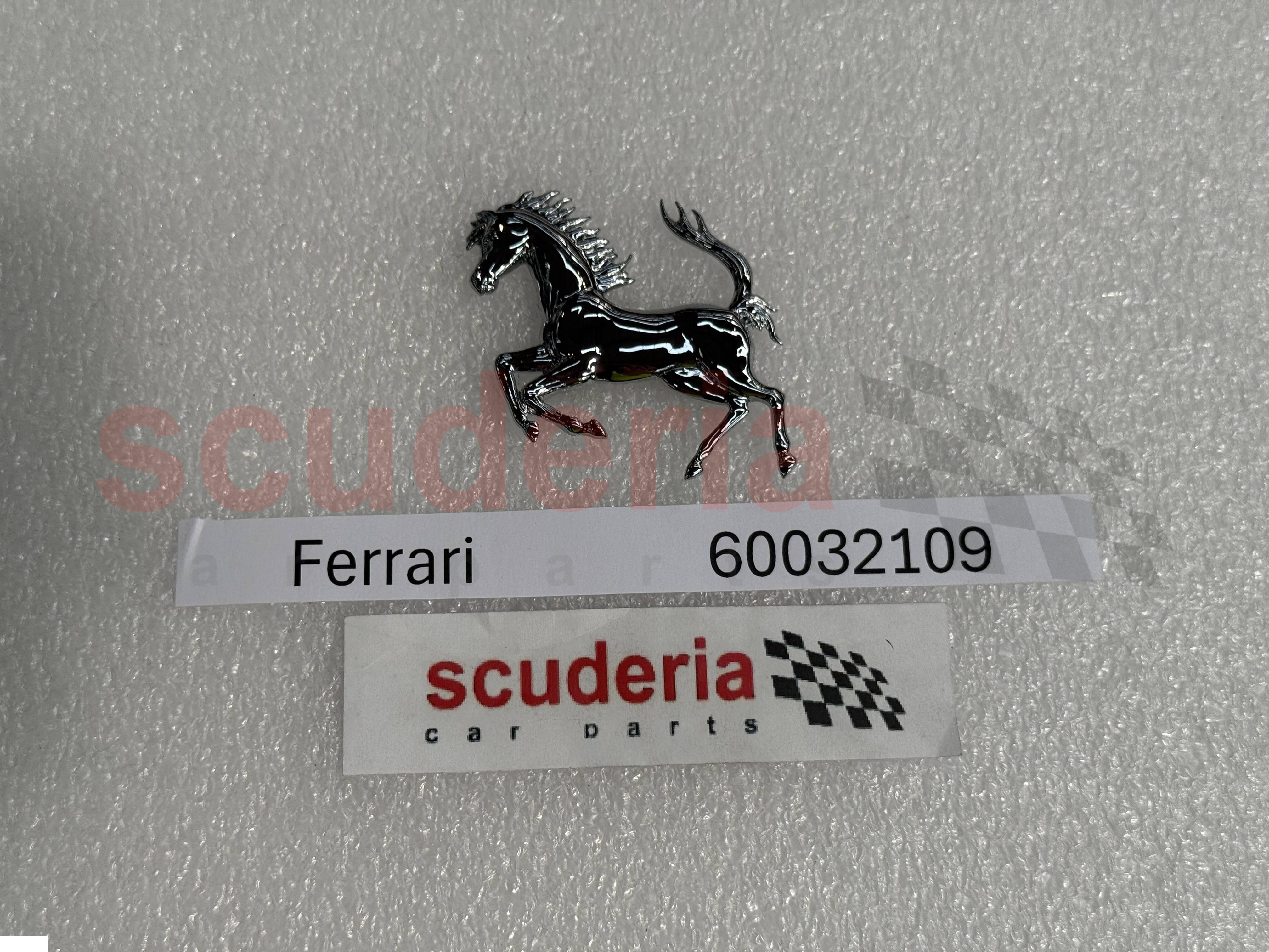 60032109 CAVALLINO RAMPANTE BADGE for Ferrari 12Cilindri, 348 & more