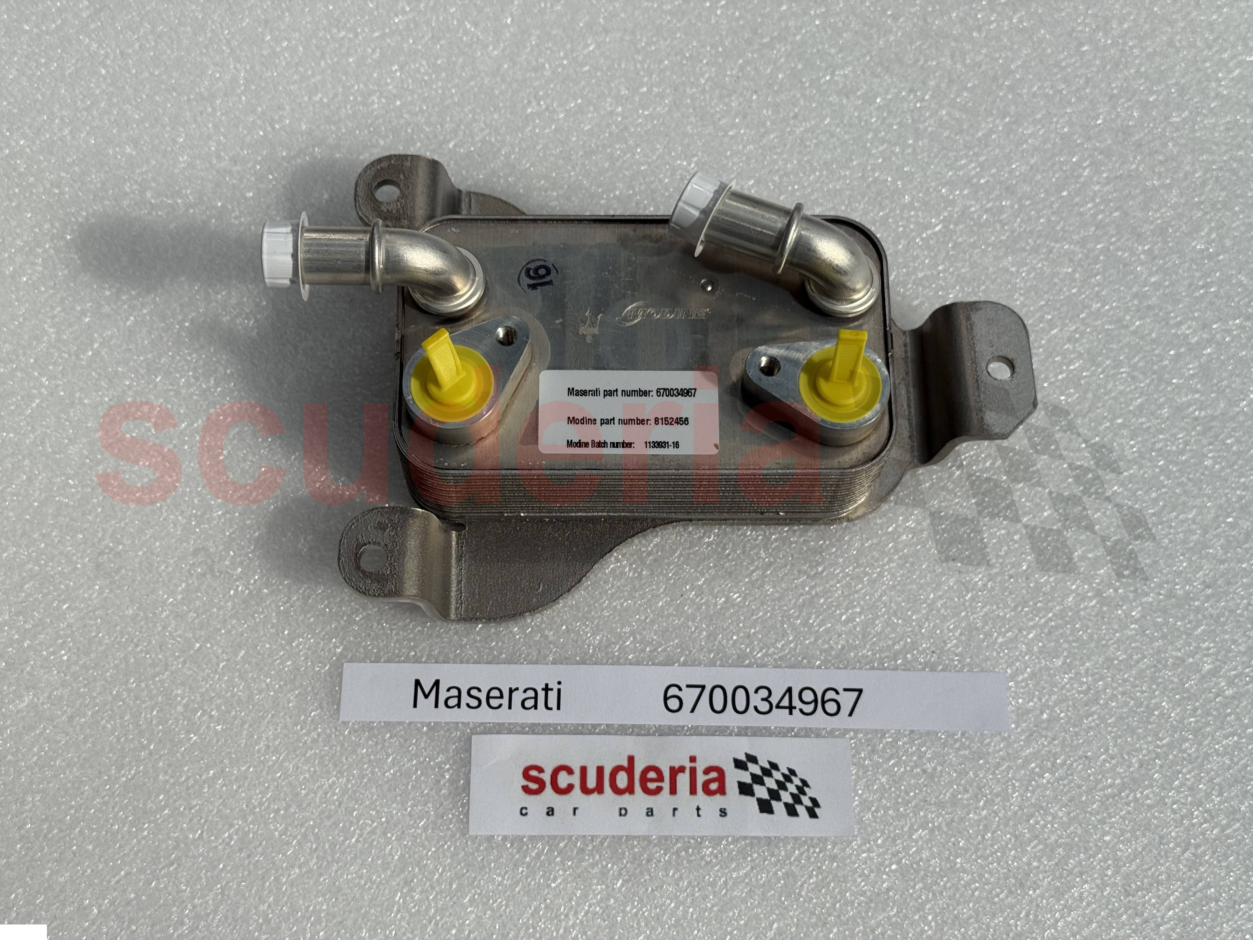 670034967 OIL HEAT EXCHANGER for Maserati Ghibli, Levante & more
