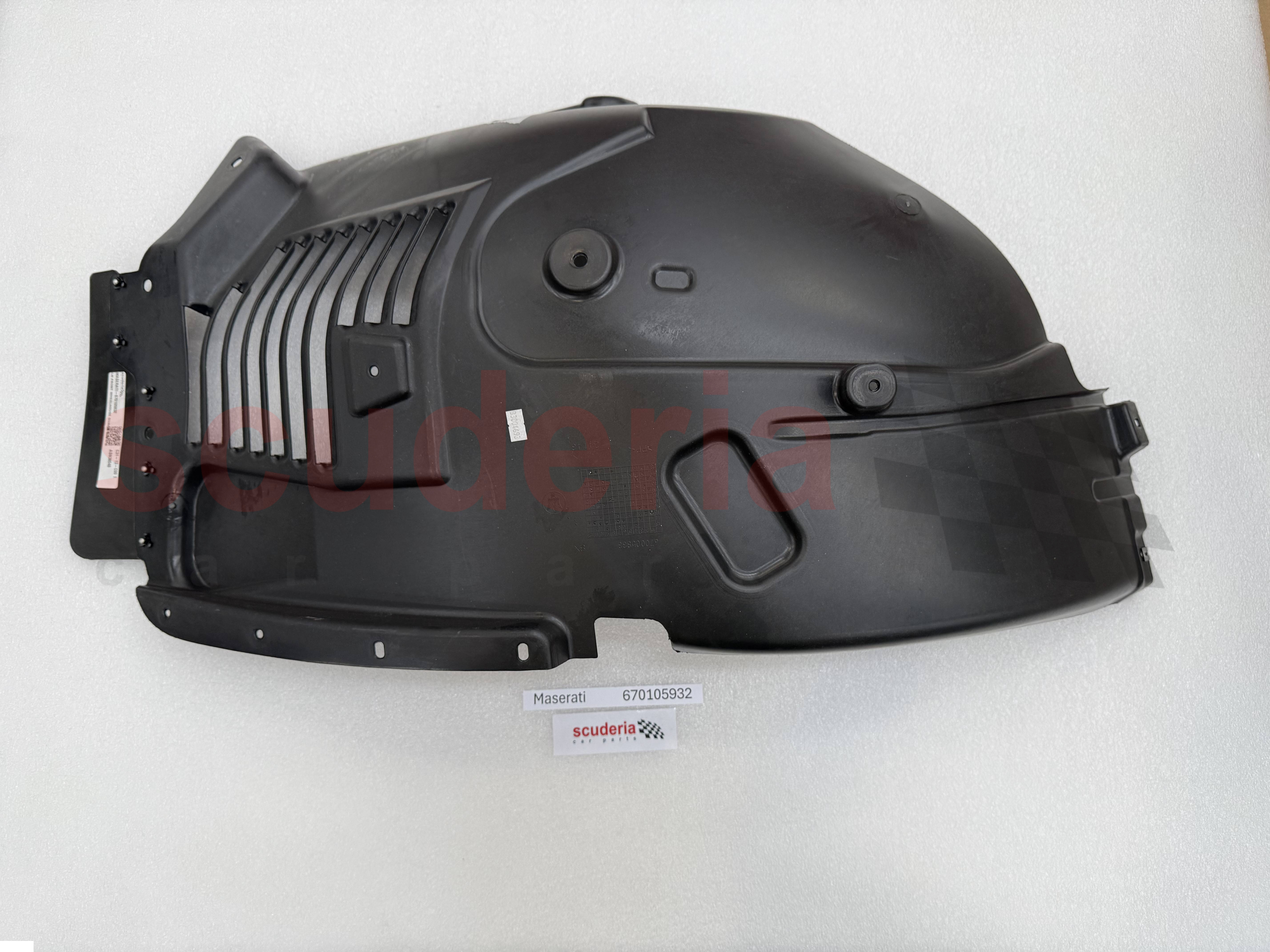 670105932 Maserati Ghibli LH Front Wheel House Guard Front Side