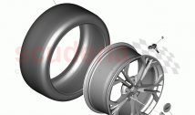 Front Wheel and Tyre Assembly