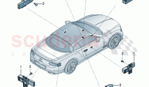 Aerial for access and start authorisation (KESSY)
