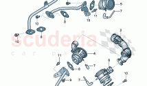 Secondary air valve Pipes and lines for exhaust gas purif. system