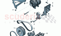 Alternator connecting and mounting parts for alternator Poly-V-belt tensioning lev&hellip;