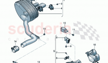 Rear silencer with exhaust flap Trim for exhaust tail pipe D >> - MJ 2022