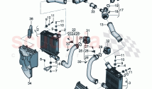 Charge air cooler Air guide for charge air cooler