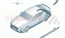 Genuine accessories Aerodynamic attachment parts