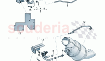 Control line with pressure difference sender Bracket for diff. pressure sensor