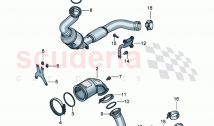 Pre-catalyst Exhaust pipe with catalyst